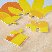 Kute Happy Bumble Bee met Flowers Little Kind Legpuzzel (Zijkant)