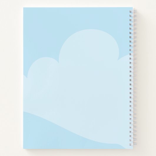 Kute Happy Bumble Bee met Flowers Little Kind Notitieboek (Achterkant)