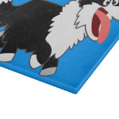 Kute Happy Cartoon Border Collie Cutting Board Snijplank (Hoek)