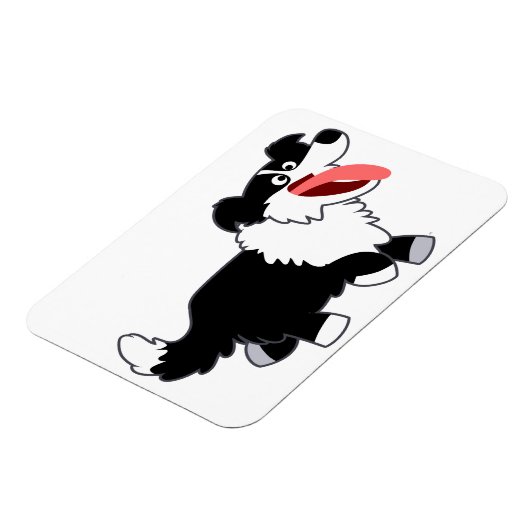 Kute Happy Cartoon Border Collie Flexible Magnet Magneet (Linkerzijde)