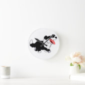 Kute Happy Cartoon Border Collie Wall Clock Ronde Klok (Huis)