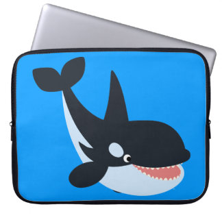 Kute Happy Cartoon Killer Whale-laptophoes Laptop Sleeve
