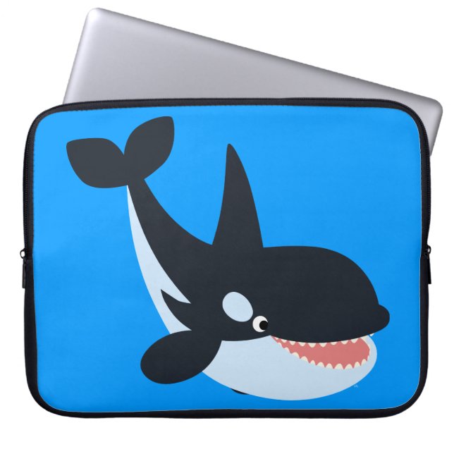 Kute Happy Cartoon Killer Whale-laptophoes Laptop Sleeve (Voorkant)