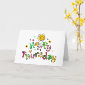 Kute Happy donderdagweek Groet Tekst Uitdrukking Kaart (Gele Bloem)