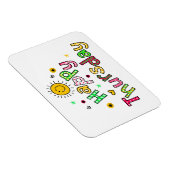 Kute Happy donderdagweek Groet Tekst Uitdrukking Magneet (Rechterzijde)