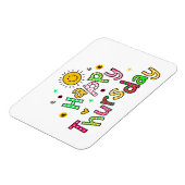 Kute Happy donderdagweek Groet Tekst Uitdrukking Magneet (Linkerzijde)