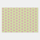 Kute Happy Easter Eggs Chicken Flowers Spring gree Inpakpapier Vel (Voorkant 3)