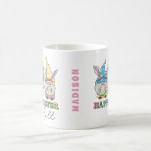 Kute Happy Easter Y'all Gnomes Personalized Name Koffiemok (Center)