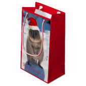 Kute Happy Festive Quokka op het strand Australië Klein Cadeauzakje (Achterkant Gekanteld)