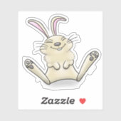 Kute happy glimlach baby konijnenkonijnenkonijn ca sticker (Vel)