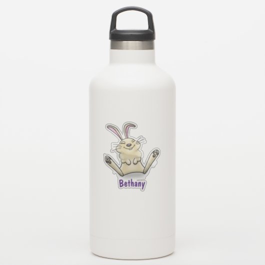 Kute happy glimlach baby konijnenkonijnenkonijn ca sticker (Waterfles)