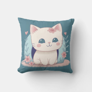 Kute, Happy Kat met een nieuw startpunt Kussen
