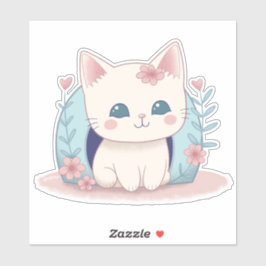 Kute, Happy Kat met een nieuw startpunt Sticker