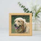 Kute Happy Mothers of vaders Dag met Dog Photo Aankondiging (Staand voorkant)