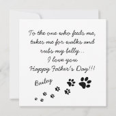 Kute Happy Mothers of vaders Dag met Dog Photo Aankondiging (Achterkant)