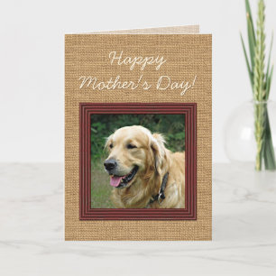 Kute Happy Mothers of vaders Dag met Dog Photo Kaart