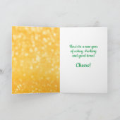 Kute Happy New Year Varken met Bow Stropdas en Gli Kaart (Binnen)