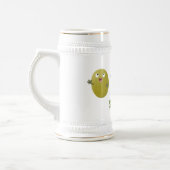 Kute happy olives die cartoon zingen bierpul (Links)