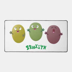 Kute happy olives die cartoon zingen bureaumat
