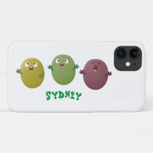 Kute happy olives die cartoon zingen Case-Mate iPhone case