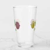 Kute happy olives die cartoon zingen glas (Rechts)