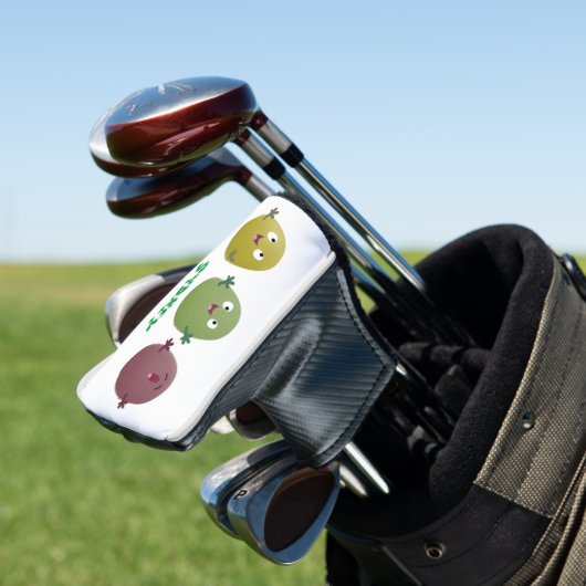 Kute happy olives die cartoon zingen golfheadcover (Insitu)