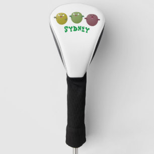 Kute happy olives die cartoon zingen golfheadcover
