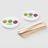 Kute happy olives die cartoon zingen handwaaier (Niet-gemonteerd)
