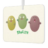 Kute happy olives die cartoon zingen luchtverfrisser (Links)