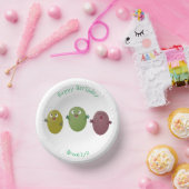 Kute happy olives die cartoon zingen papieren kommen (Feest)