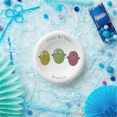 Kute happy olives die cartoon zingen papieren kommen (Feest)