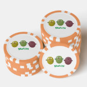 Kute happy olives die cartoon zingen poker chips (Opstapeling)