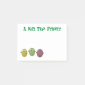 Kute happy olives die cartoon zingen post-it® notes (Voorkant)