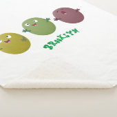 Kute happy olives die cartoon zingen sherpa deken (3/4)