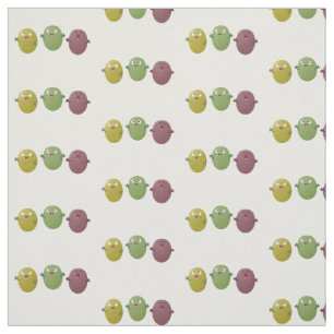 Kute happy olives die cartoon zingen stof