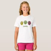 Kute happy olives die cartoon zingen t-shirt (Voorkant volledig)