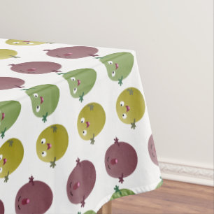 Kute happy olives die cartoon zingen tafelkleed