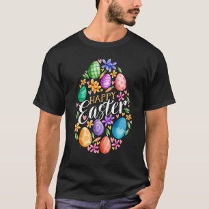 Kute Happy Paasdag Paaseieren Bunny Rabbit Eas T-shirt