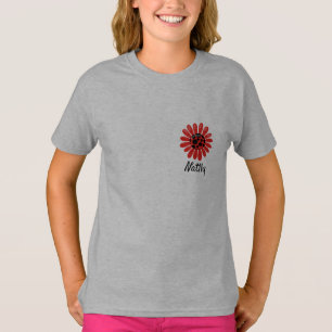 Kute Happy Paasdame insect kinder monogrammen T-shirt