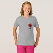 Kute Happy Paasdame insect kinder monogrammen T-shirt (Voorkant volledig)