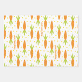 Kute Happy Paast Bunny Pattern met Kind Name Inpakpapier Vel (Voorkant 2)