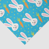 Kute Happy Paast Bunny Pattern met Kind Name Tissuepapier (Detail)