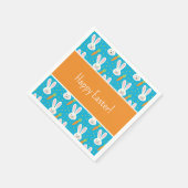 Kute Happy Paast Bunny Pattern met Text Party Servet (Hoek)
