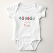 Kute Happy Paast Egg Pastel Colors Romper (Voorkant)