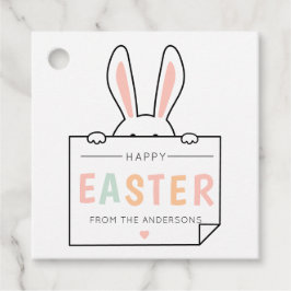 Kute Happy Paaster Bunny Easter Basket Bedankjes Labels