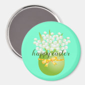 Kute Happy Paasturkooise Classic Round Magneet (Voorkant / Achterkant)