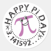 Kute Happy Pi Day © - Funny Pi Day Stickers (Voorkant)