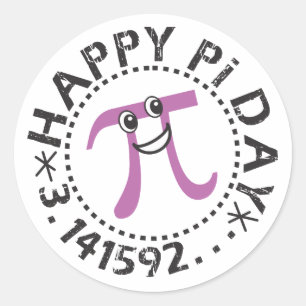Kute Happy Pi Day © - Funny Pi Day Stickers