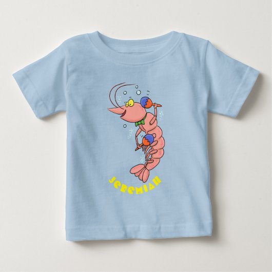 Kute happy shrimp, garnaal cartoon (Voorkant)