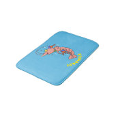 Kute happy shrimp, garnaal cartoon badmat (Gekanteld)